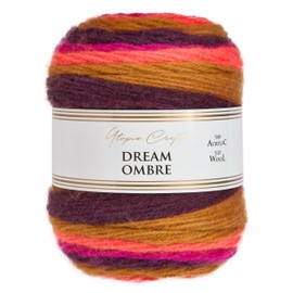 Utopia Crafts Dream Ombre Aran Multicolour Brushed Knitting and Crochet Yarn, 150g (Festival Mix)