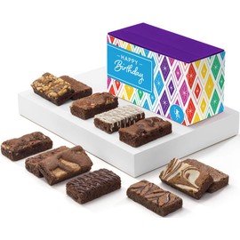 Fairytale Brownies Birthday Sprite Dozen Individually Wrapped Gourmet Chocolate Food Gift Basket - 3 Inch x 1.5 Inch Snack-Size Brownies - 12 Pieces - Item HB212