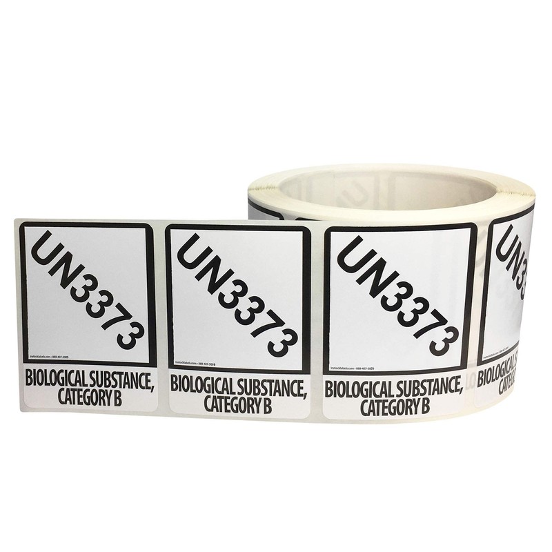UN3373 Biological Substance, Category B Labels | 51 mm x