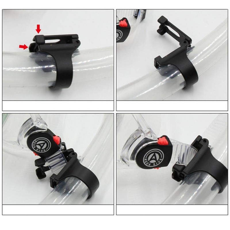4 Count Snorkel Clip Keeper Retainer for Diving Snorkel Breathing