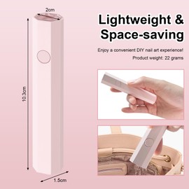 Mini UV Lampe für Nägel, Klein Nagellampe Nageltrockner für Gel Nagellack, Tragbarer 3W UV Led Lampe, 20s/60s Timing-Modi, für Nagellack Aufbaugel Nail Tips Nagelkleber Geschenke für Frauen