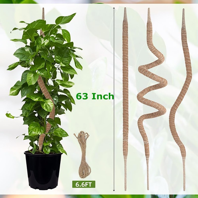 Supoice Moss Pole 63 Inch Moss pole Monstera Plant Support