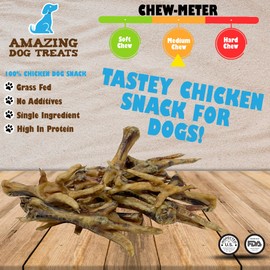 Chicken Feet Dog Treats (12 Count) - [Made in USA] - All Natural Chicken Feet for Dogs American Grade Chicken Feet Dog Chew Bones