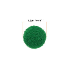 Rebower Pom Pom Soft and Fuzzy Balls Rainbow Craft Pom Pom Fabric [for DIY Creative Crafts Projects and Decoration] - 0.59 Inch/Dark Green / 300PCS