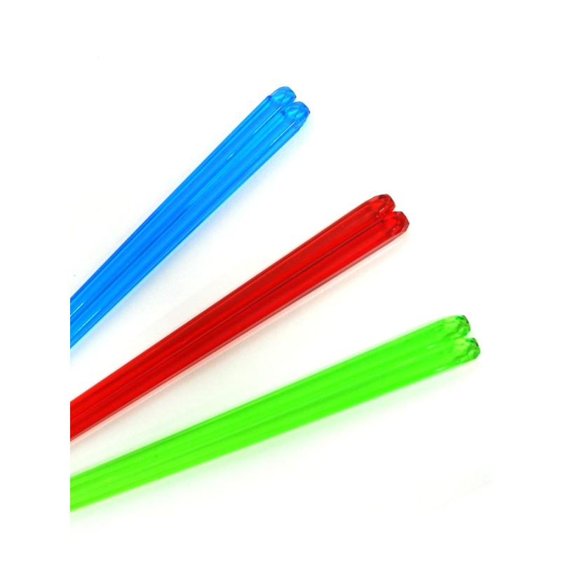 Aoba 550228 Dishwasher Clear Chopsticks 3P Colorful Made in Japan