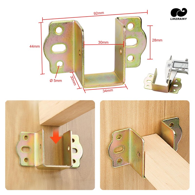 LIKERAINY Centre Support Bed Hinge Rail Brackets Timber Joist Hanger