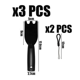 UBSIUH 3 Pieces Of Oven Spatula And 2 Pieces Of Elastic Lanyard, Kitchen Cleaning Tools, Heat-Resistant Baking Pan Spatula, Baking Pan Accessories, Barbecue Supplies.