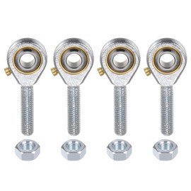 uxcell 4pcs POSB4 Male Rod End Bearing 1/4 Inch Bore and 1/4-28 Right Hand Thread, Self-Lubricating Joint Rod Ends, Includes Jam Nuts