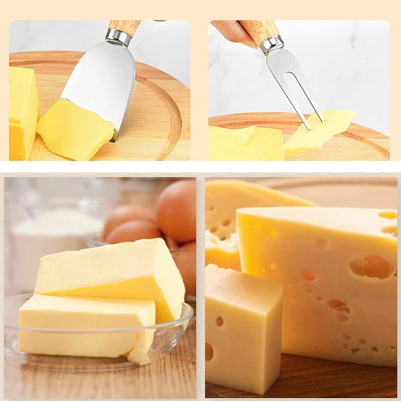 UpTuoLi 7-Pc Mini Cheese Knife Set with Forks for Charcuterie