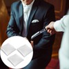Pack of 3 Pocket Square White, Pocket Square White, Men's