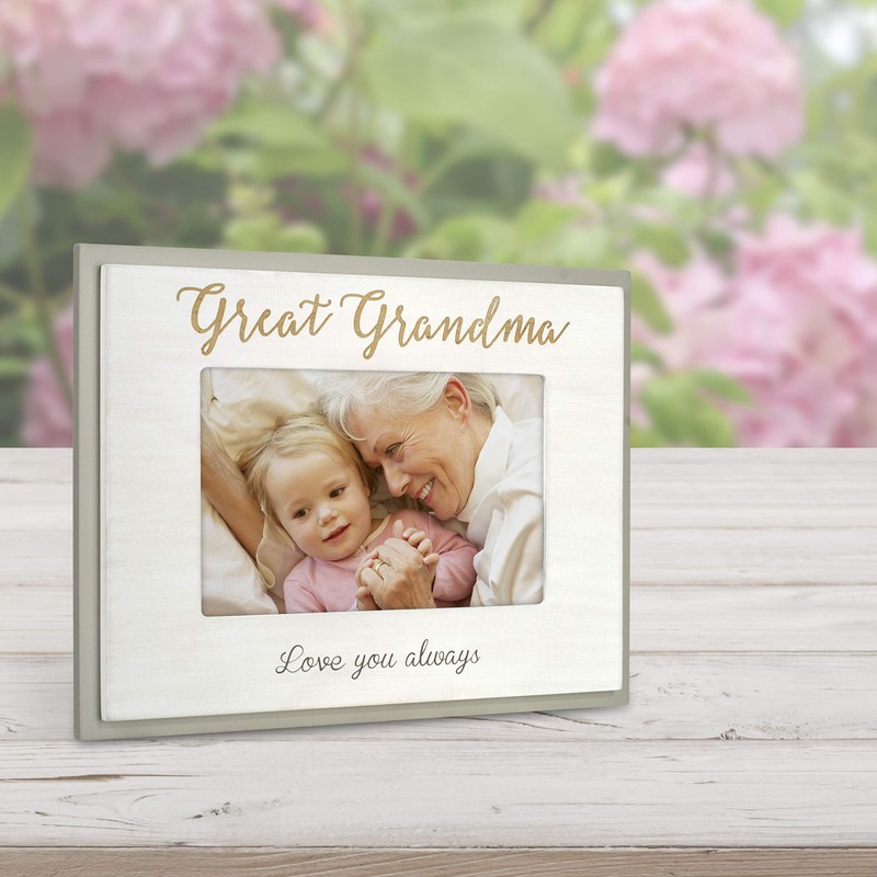 Malden International Designs Mother's Day 4X6 Grandma Laser, White/Beige, One