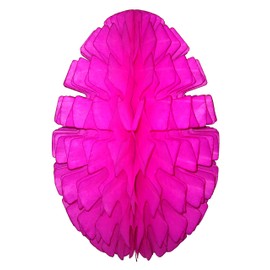 3-Pack Large 16 Inch Honeycomb Tissue Paper Easter Egg Decoration, Cerise