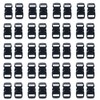 3/8 Inch Black Plastic Buckles - Curved Contoured Quick Side