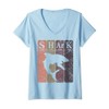 Womens Shark Periodic Table Elements Retro Shark Selachimorphaphile V-Neck T-Shirt