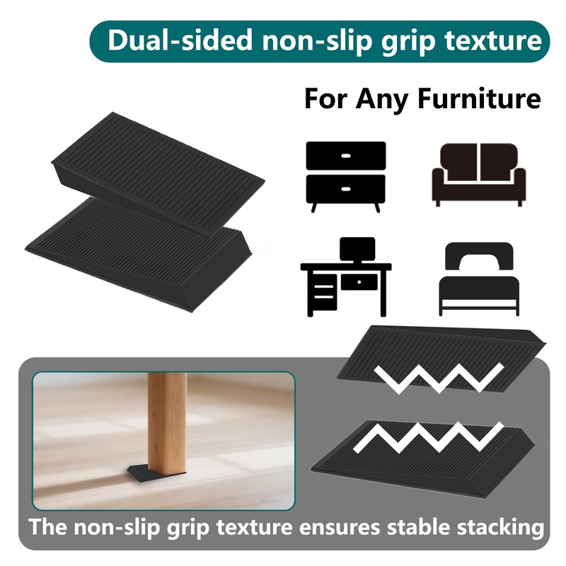 Furniture Levelers, 20Pcs Flexible Multi-Purpose Rubber Shims for Leveling -
