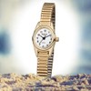 Regent Damenarmbanduhr Edelstahl goldplattiert Zugband F263