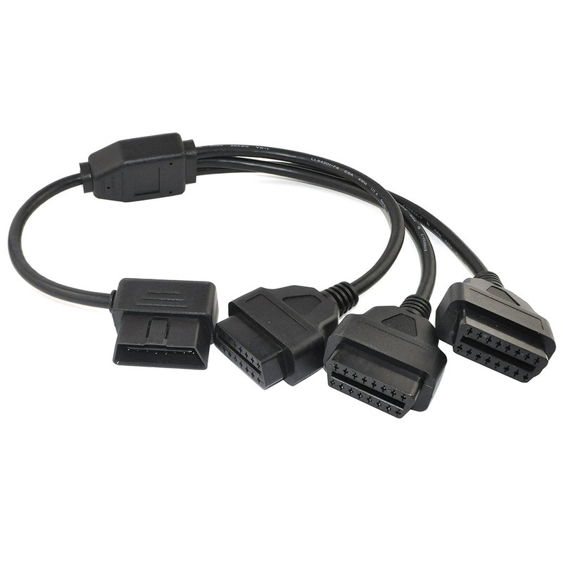 OLLGEN OBD2 Splitter Cable,OBD-II Extension Cable,1 Male to 3 Female