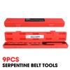 DNA MOTORING 9pc Serpentine Belt Tool Set, Install Remove Serpentine