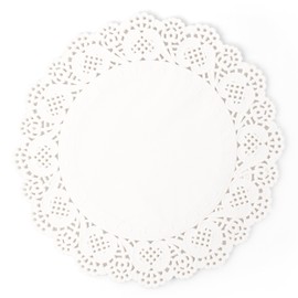 ANTETOK Lace Paper Doilies Disposable Placemats 8.5 Inch 100pcs Elegant Paper Doilies Lace for Party, Cakes, and Crafts, White