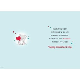 Regal Publishing Colourful to My Gorgeous Boyfriend Valentines Day Greeting Card, 9 x 6 inches