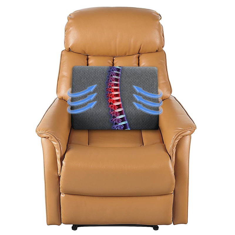 HOMBYS Lumbar Support Pillow for Recliner Chair, Memory Foam Back