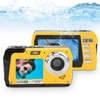 Underwater Camera, 4K 56MP Dual Screen Waterproof Camera with 18X