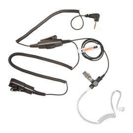 Double PTT Microphone Earpiece Headset compatible with 1 Pin Motorola Talkabout TLKR-T60 T61 T62 T80 T81 T82 T-92 H2O T80 Extreme T82 Two Way Radio
