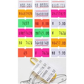 Price Labels, Price Tags Stickers, Price Gun Labels, Price Gun Stickers for Mx-5500,10 Rolls Label Paper 4000pcs (White and Red)