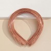 VASANA 50Pcs 1.2mm Width Copper Metal Headbands Plain Thin Bulk