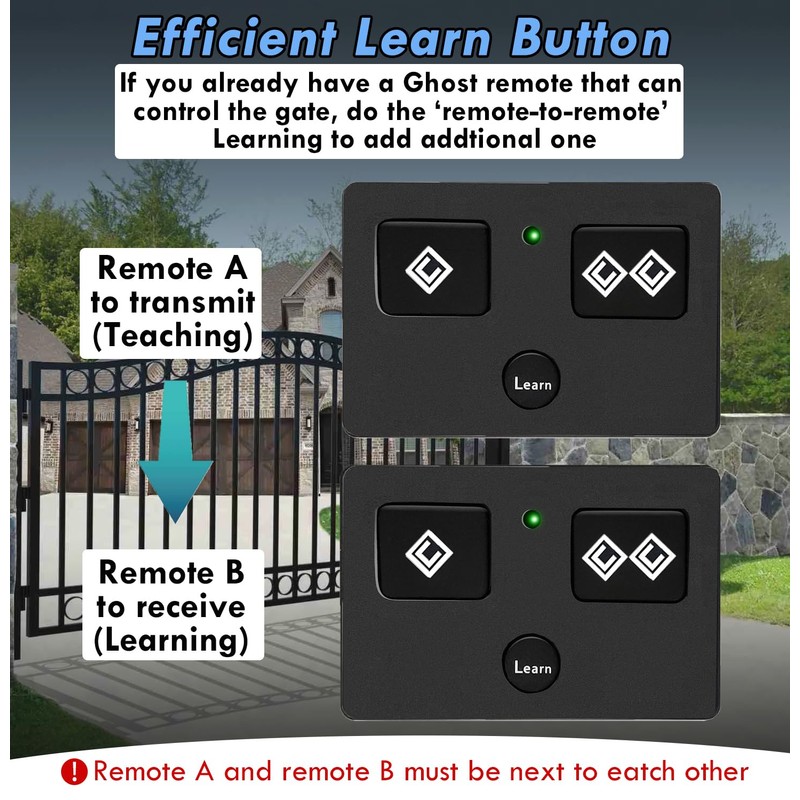 AXS1 Ghost Remote Gate Opener Transmitter for Ghost Control Automatic
