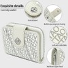 VelaStyle Wallet Bag with Accordion Card Holder,Multi-Card Slots, Zipper Purse,