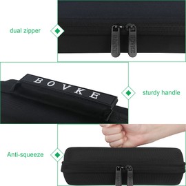 BOVKE Sat Nav Case for 6-7 Inch TomTom Truck Sat Nav GO Expert/TomTom Car Sat Nav GO, Garmin Camper 780/dēzl LGV700, Garmin DriveSmart 76/65 Sat Nav, Extra Pocket for Car Power Cables, Black