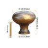 Tiazza 4pcs Solid Brass Knobs Antique Cabinet Drawer Small Pulls
