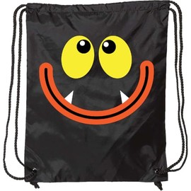 inktastic Monster Face Drawstring Bag Black 15c7d