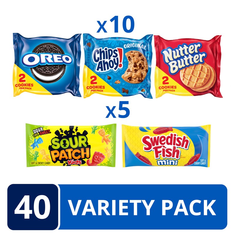 OREO, CHIPS AHOY!, Nutter Butter, SOUR PATCH KIDS & SWEDISH