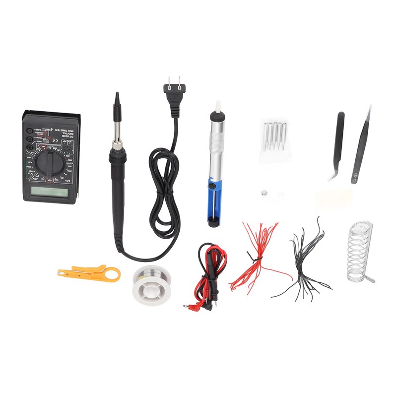 Soldering Iron Multimeter Kit 80W Digital Adjustable Temperature Electronics Welding