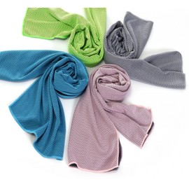 [1+1+1+1+1] Ice Cool Towel Towel Sports Towel Summer Towel A total of 4 blue