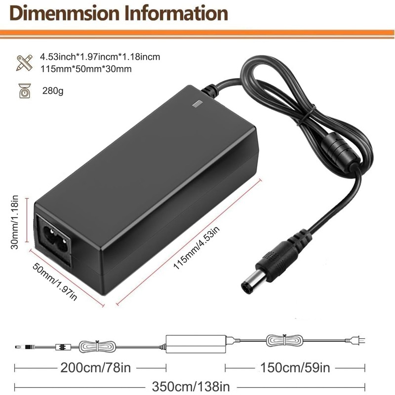 lojiraz 12V Power Adapter Cord Compatible with Pioneer DJ Serato