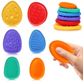 Fidget Toys Sensory Stone, 6 Pack Textured Anxiety Relief Items for Kids & Adults Autism ADHD Tools for Kids Teen Gifts Christmas Stocking Stuffers Small Prizes Fidget Toys for Classroom