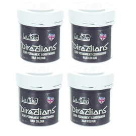 4 x La Riche Directions Semi-Perm Hair Colour Deep Purple 4x 88ml