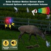 Qualirey 2 Pack Solar Outdoor Motion Sensor Alarm Ultrasonic Animal