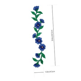 KONTONTY 10pcs Embroidered Appliques DIY Flower Patches for Clothes and Easy to Use