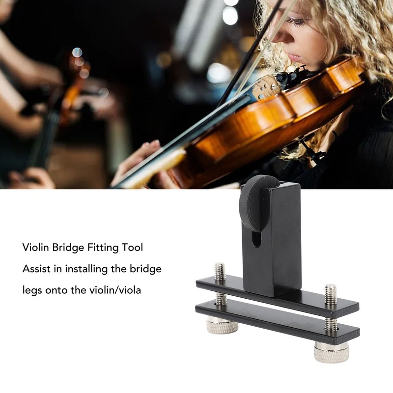 Violin Bridge Fitting Tool Sturdy Metal Polished Bridge Holder Luthier