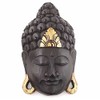 Carved Wood Buddha Mask | Buddha wall mask hanging wall