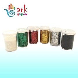 Glitter Shakers for Crafting, Scrapbooking, Card and Decoration Making - Arts & Crafts Supplies (Set of 6 Assorted Colours) By Ark Craft