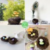 LWINGFLYER 2pcs Rattan Birds Nest for Garden Home Decor Easter