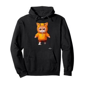 Cute and funny cat design - Pet theme for cat enthusiasts Pullover Hoodie