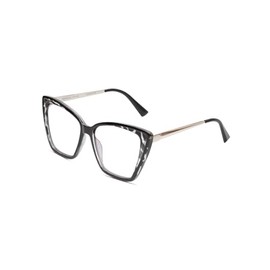 Calabria K+K CHARLOTTE Cat Eye Reading Glasses +3.00 Marble Black Clear Crystal Silver Womens Chic Designer Readers Eyeglass