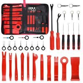 PHYLES Disassembly Tool Car, 33-Piece Trim Wedges - Door Trim Tool - Interior Trim Removal Set - Plastic Wedge Car - Plastic Pry Tool Car