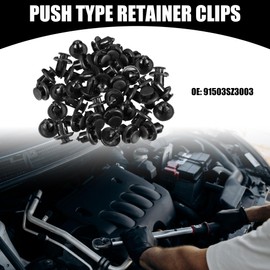 X AUTOHAUX Push Type Retainer Clips No.91503SZ3003 - Car Inner Bumper Door Fender Fastener Rivet Kit - for Honda Accord 1997-2011 Plastic Black - 40 Pcs